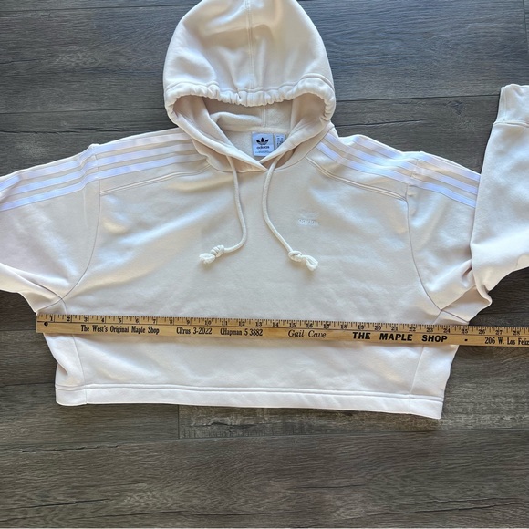 Adidas Originals Adicolor Cropped Cream Hoodie XS. - Picture 9 of 16